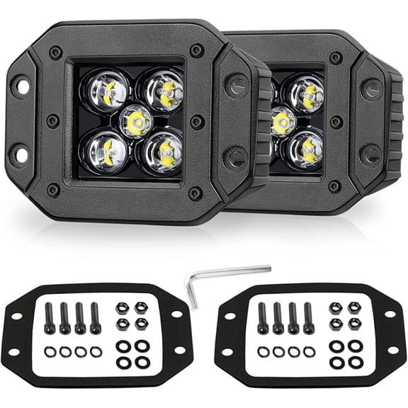 MRY 5 Inch Flush Mount LED Pods, 100W CREE LED Work Lights, 2-Pack