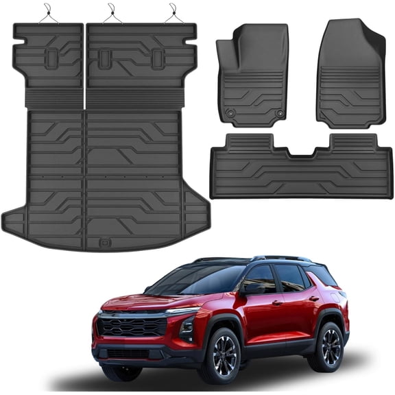 MRY All-Weather Floor Mats for 2025-2026 Chevy Equinox (Gas) & GMC Terrain - TPE Front, Rear, Backrest & Trunk Mat Full Set