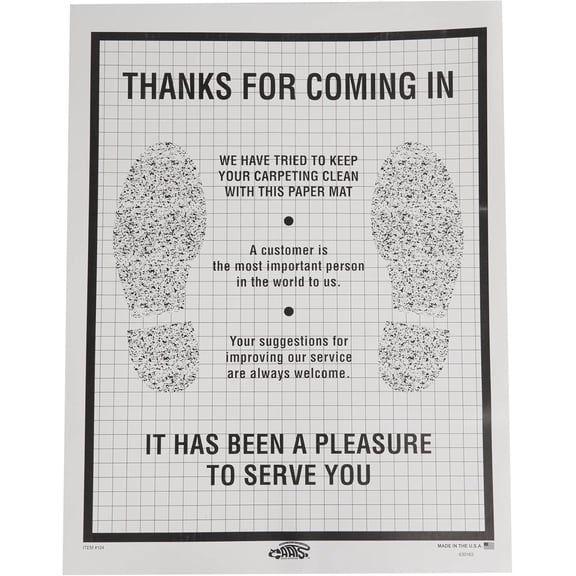 MRY Disposable Paper Floor Mats for Cars - 17"x22" - Case of 500 - White