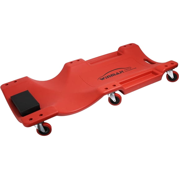 MRY Low Profile Red 40" Creeper Garage Plastic Rolling Car Repair Mechanic Cart