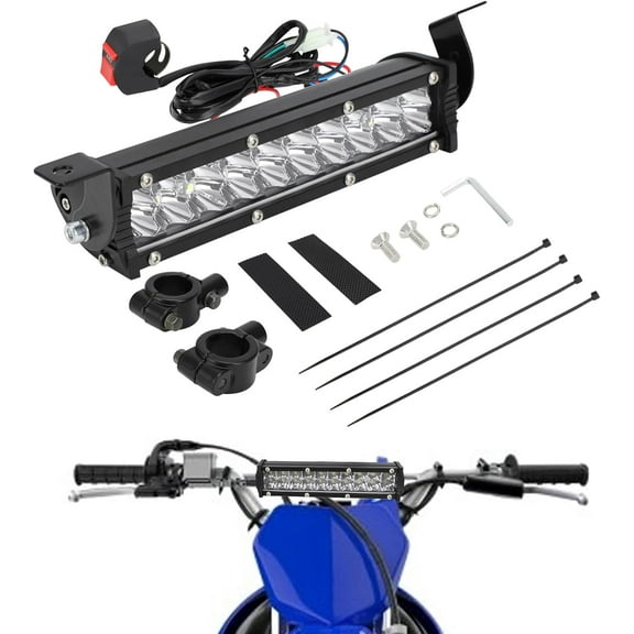 MRY Motorcycle LED Light Bar, 60W 2500LM Driving Light Kit, Universal Handlebar Mount