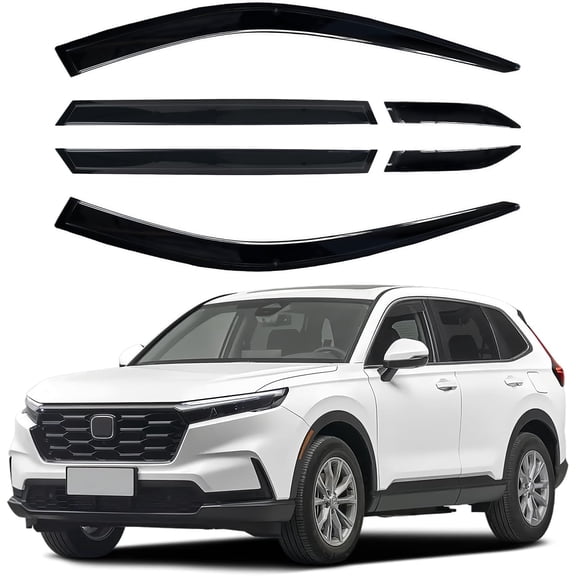 MRY Out-Channel Window Deflectors for Honda CR-V 2023-2024 (6 pcs) - Shatterproof Rain Guards, Vent Visors, Car Accessories