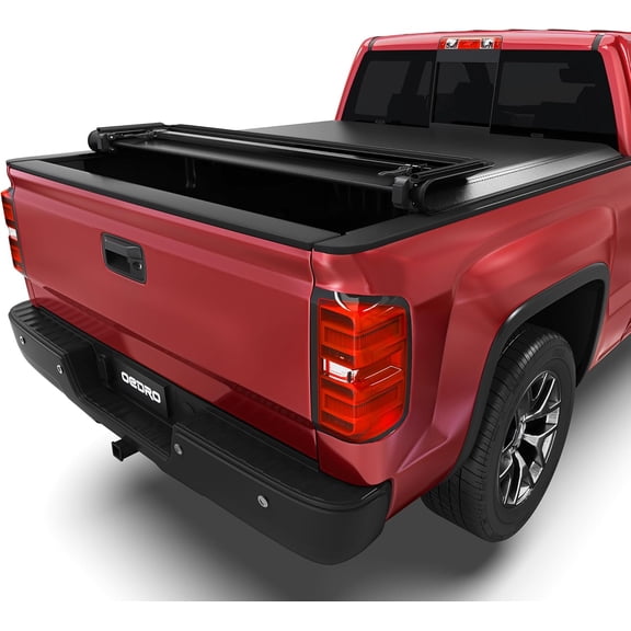 MRY Soft Quad-Fold Tonneau Cover for 2007-2013 Chevy Silverado/GMC Sierra 1500 6.6ft Bed, No Multi-Flex Tailgate