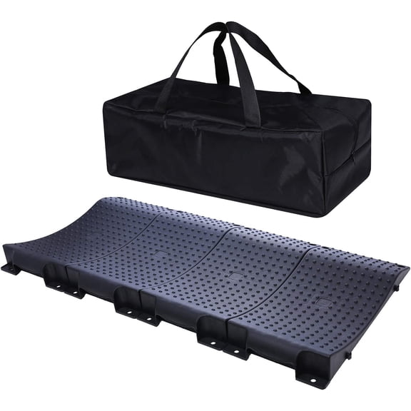 MRY Tire Saver Ramps Anti-Slip Pads, Car Tire Wheel Ramps for Flat Spot and Flat Tire Prevention, Tire Savers with Storage Carrying Bag, Easy to Store, 4 Pack, Black