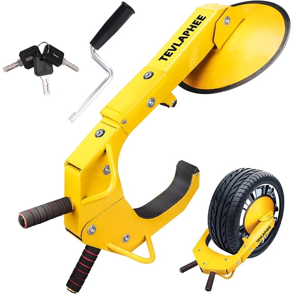 MRY Wheel Lock Car Boot Anti-Theft Trailers Wheel Clamp Lock Parking Boot for Cars, Trucks, SUVs, Campers, Upgraded Dual Lock Adjustable Lug Nuts Cover