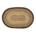 thumbnail image 1 of MS-017 Chocolate, Natural Miniature Swatch, Oval Shaped Rug - 10" x 15", 1 of 1