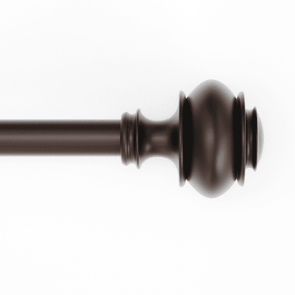Mainstays 1/2" Bronze Urn Adjustable Single Curtain Rod Set, 28"-48"