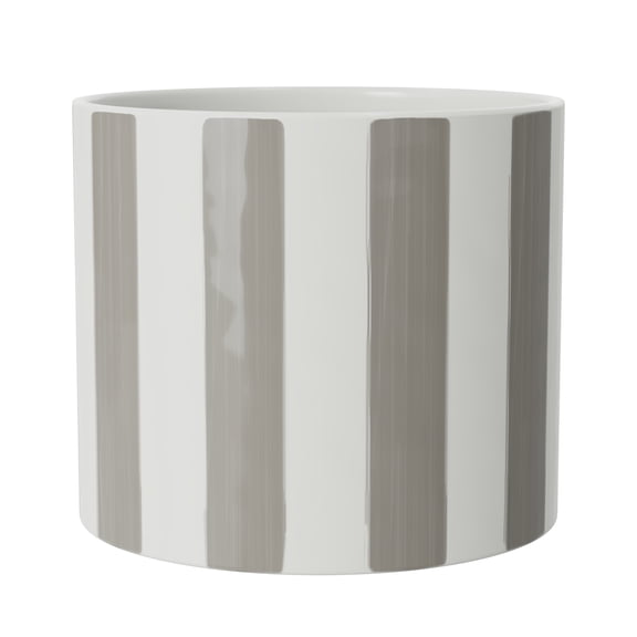 Mainstays Andrew 10" x 10" x 8.75" Round Birch Gray and Vanilla Dream Ceramic Planter