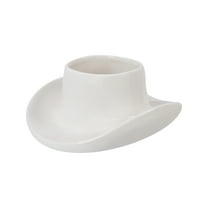Mainstays 9.3" x 10.2" x 4.3" Round White Ceramic Cowboy Hat Planter