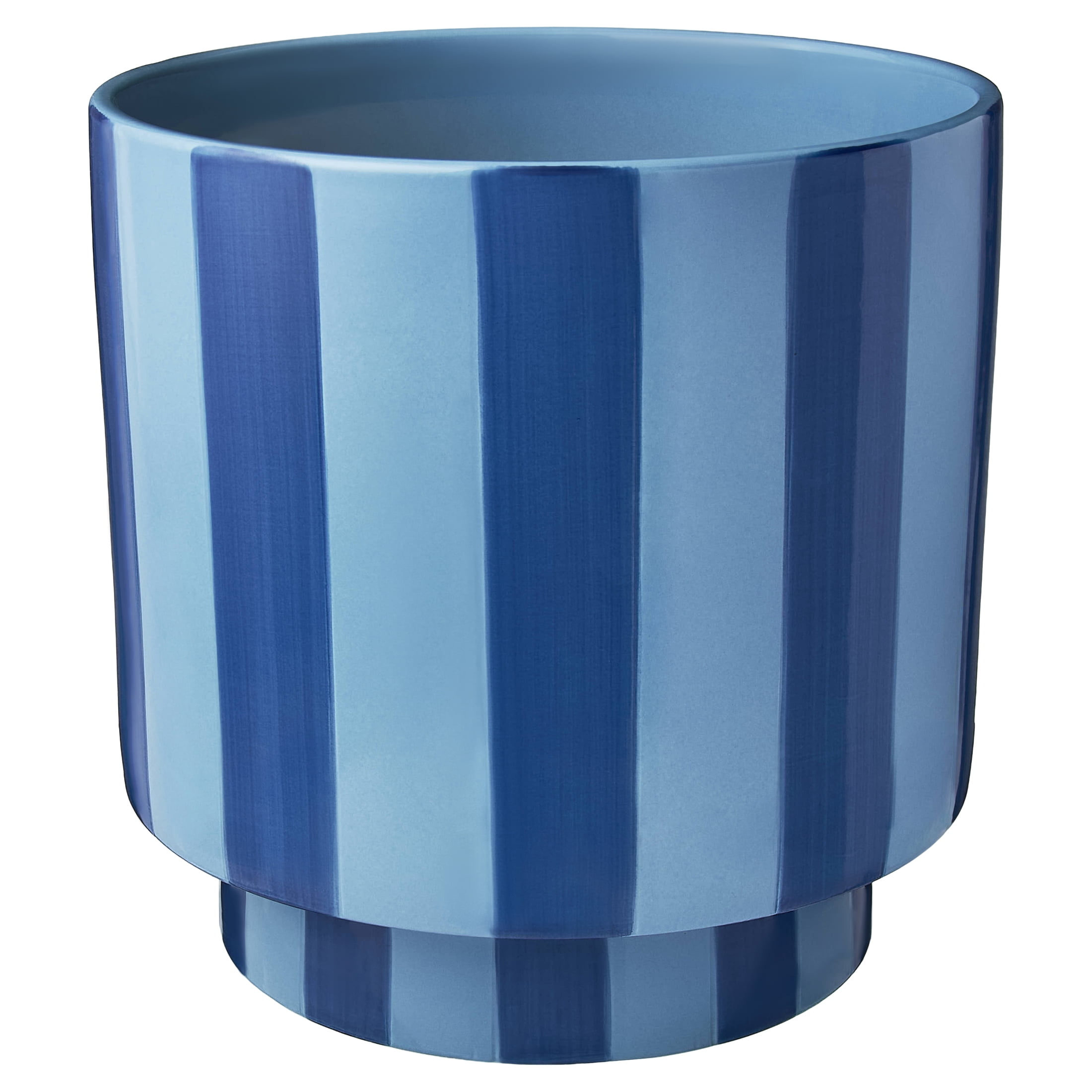 Mainstays Lauren Round Ceramic Planter 10" Blue Paradise Royal Blue