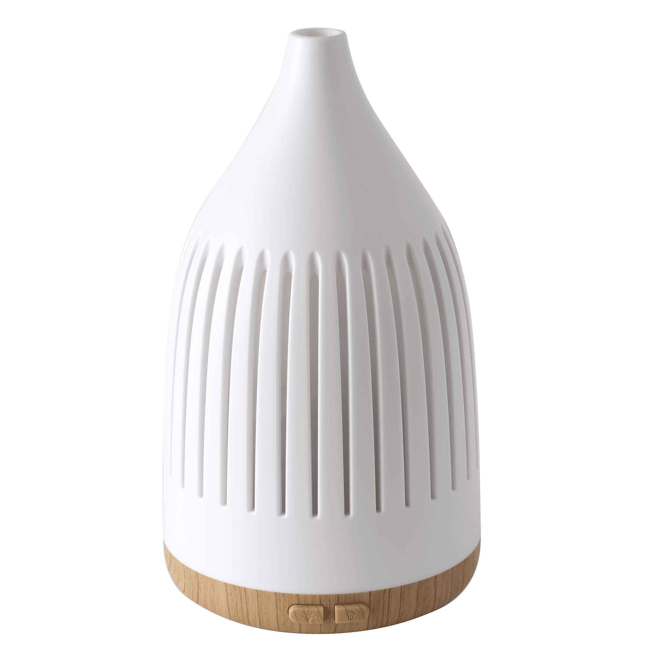 Mainstays White Ultrasonic Aroma Cone 150mL Oil Diffuser with LED Glow