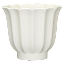 Mainstays Lillian 10" x 10" x 9" Round Vanilla Dream 100% Recycled Resin Planter