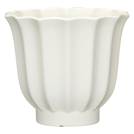 Mainstays Lillian 10" x 10" x 9" Round Vanilla Dream 100% Recycled Resin Planter