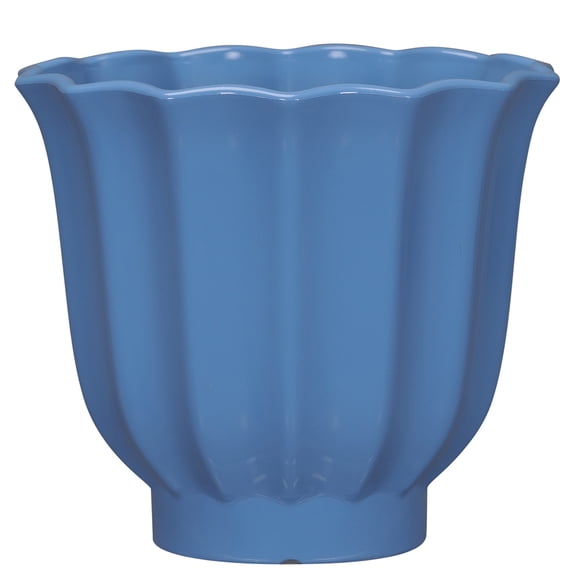 Mainstays Lillian 10" x 10" x 8.5" Round Blue Paradise 100% Recycled Resin Planter