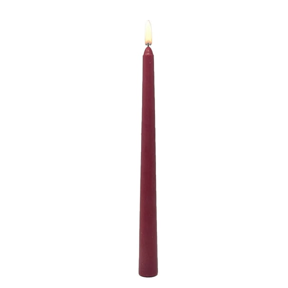 Mainstays Paraffin Wax 10" Taper Candle, Unscented, Red