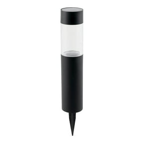 Mainstays Solar Powered Black LED Landscape Bollard Path Light, 10 Lumens