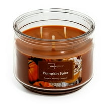Mainstays 3-Wick Glass Jar Candle, Pumpkin Spice, Orange, 11.5 oz