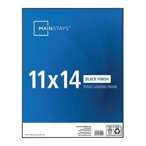 Mainstays 11x14 Picture Frame Black Front Loading Wall Frame