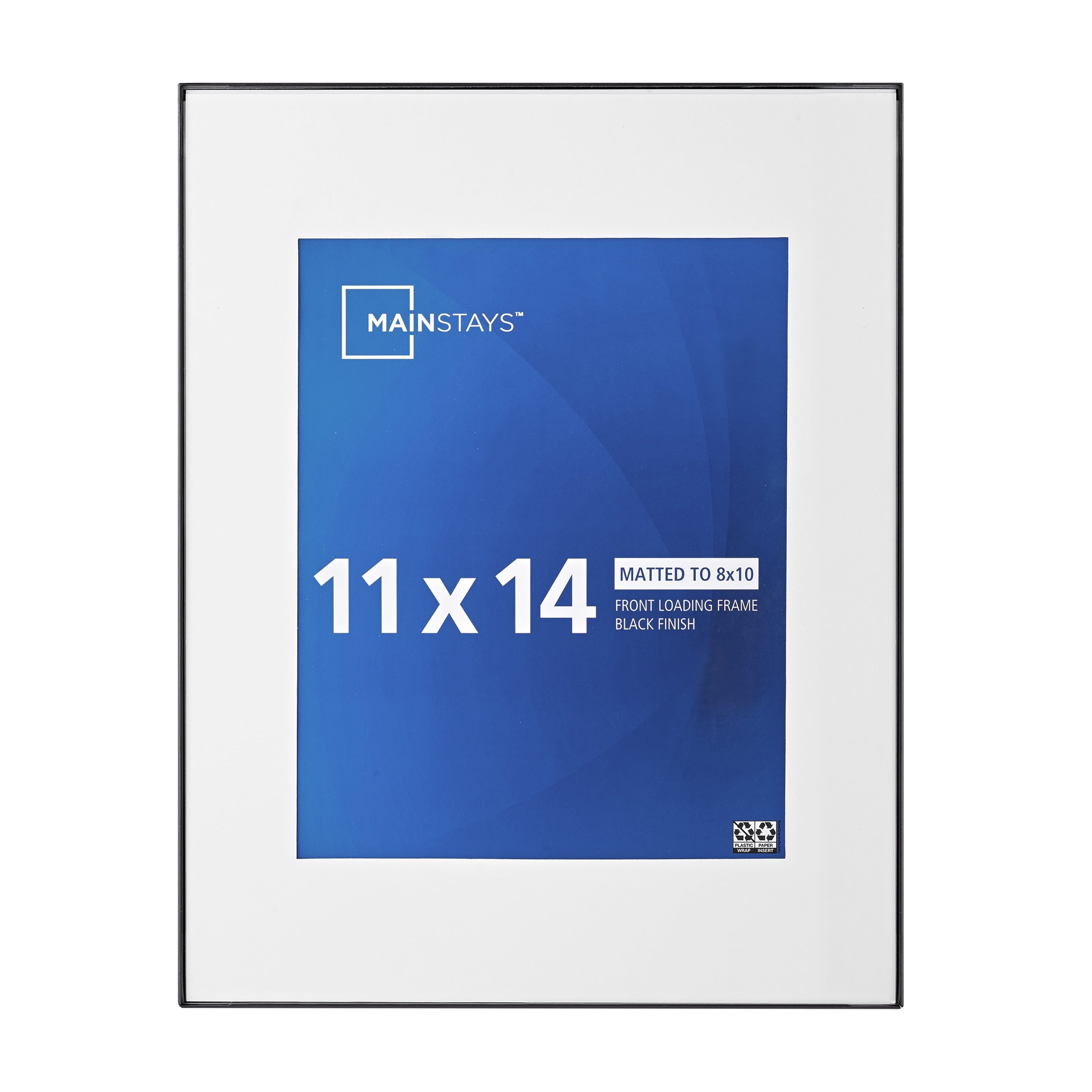 MS 11x14 8x10 Front Loading Wall Picture Frame, Black  (图1)