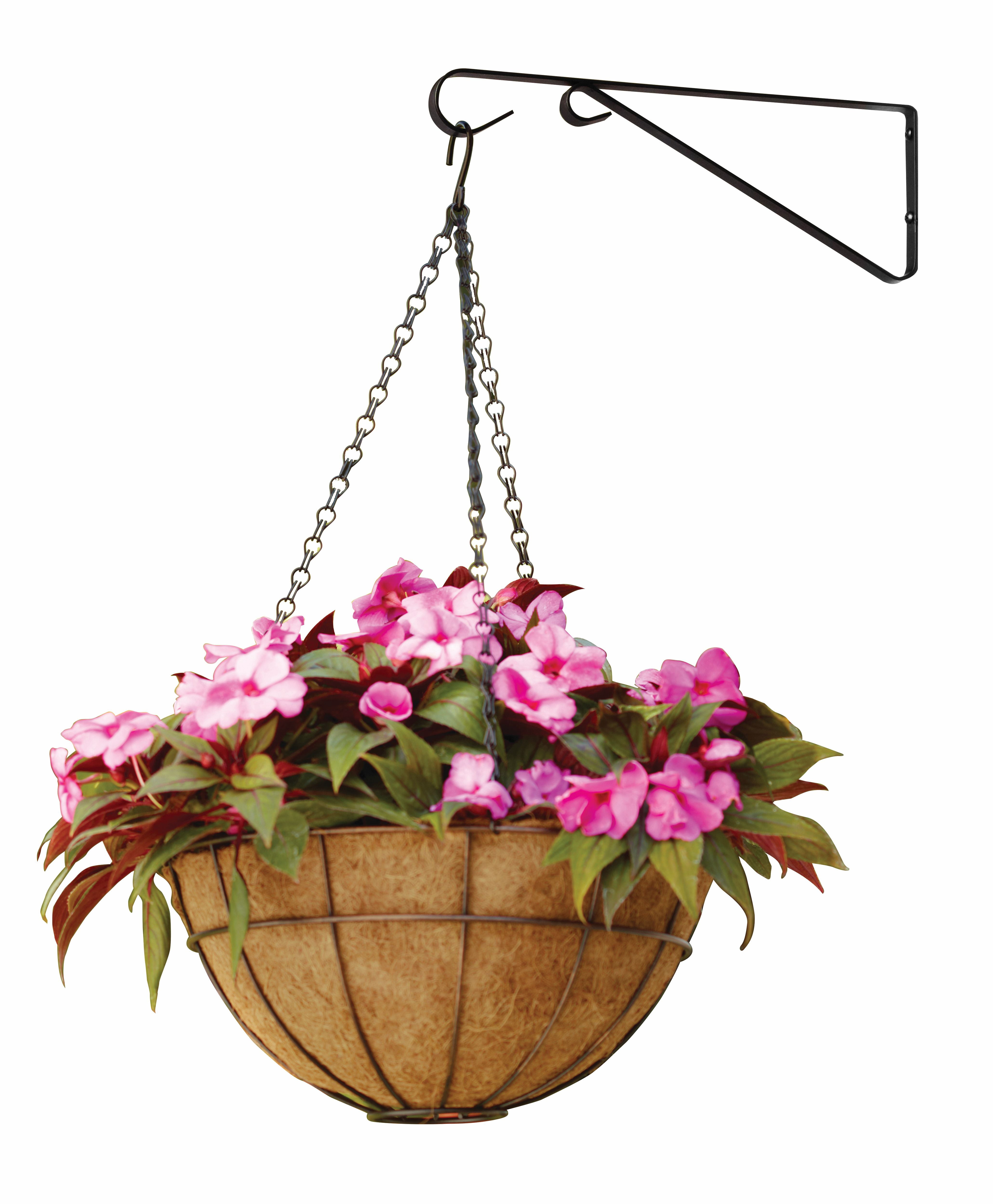 Mainstays 12" Iron Plant Hanger Bracket - Black Finish