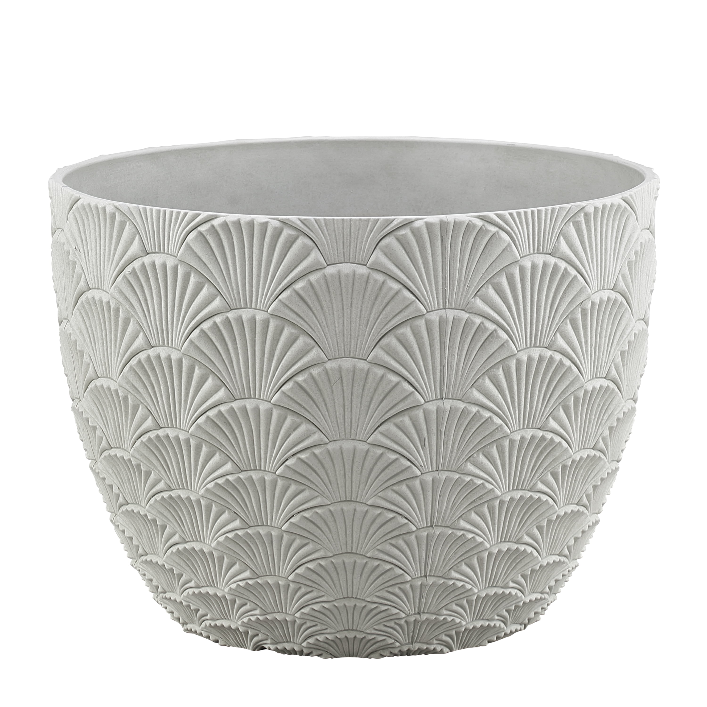 Mainstays Isla 12 in x 12 in x 9 in Round Vanilla Dream Plastic Planter