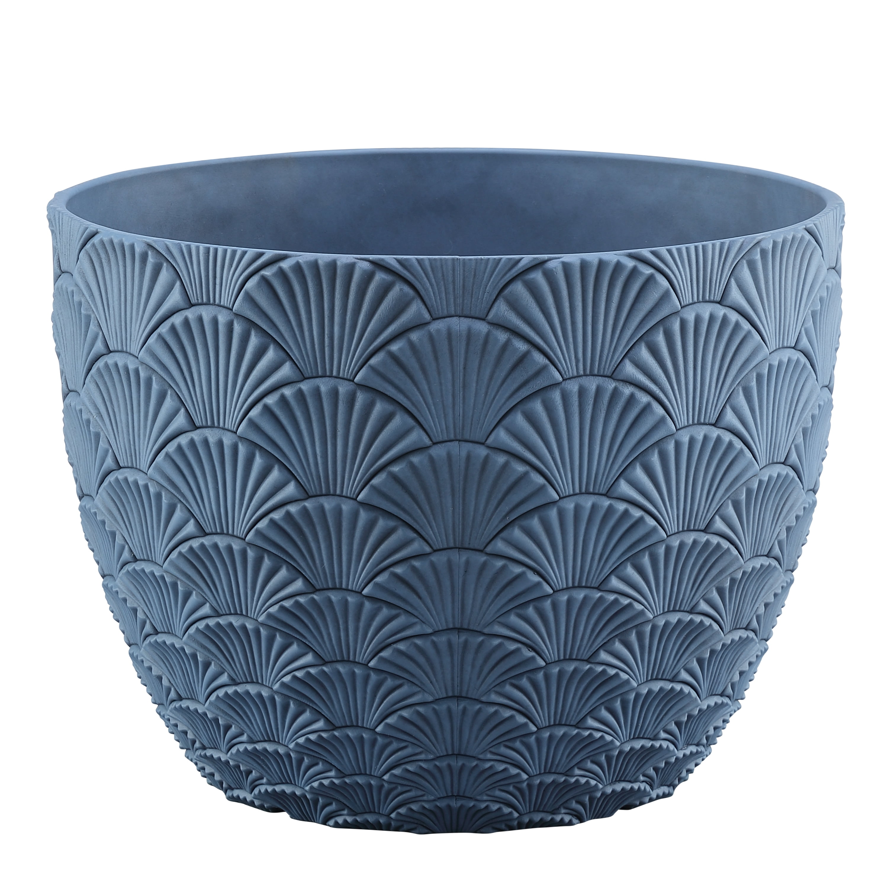 Mainstays Isla 12" x 12" x 9" Round Blue Paradise Plastic Planter