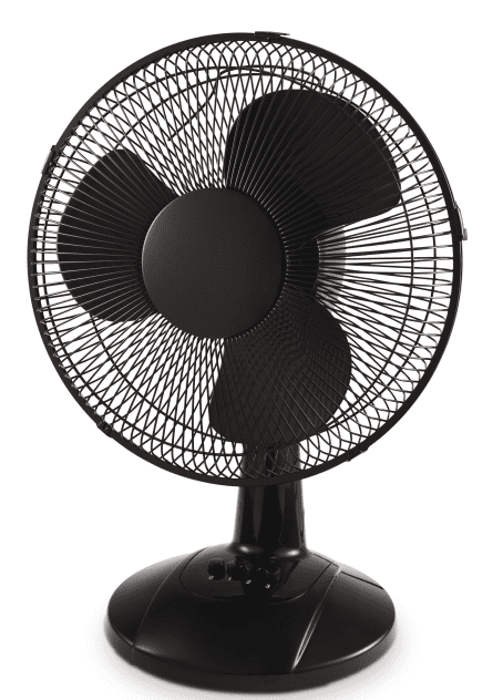 Mainstays 12-Inch Table Fan with Adjustable 3-Speed Settings and Oscillation, Black, FT30-8MBBV