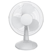 Mainstays 12-inch Table Fan with 3-Speed Settings and Oscillation, White, FT30-8MBWV