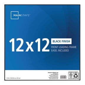 Mainstays 12x12 Picture Frame Black Front Loading Wall or Tabletop Photo Frame