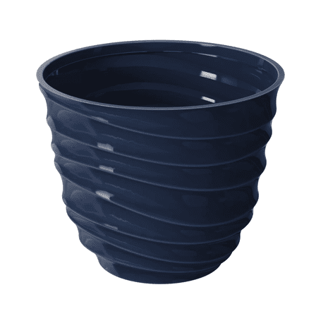 Mainstays Capri 14" x 14" x 11.5" Round Blue Cove Plastic Planter
