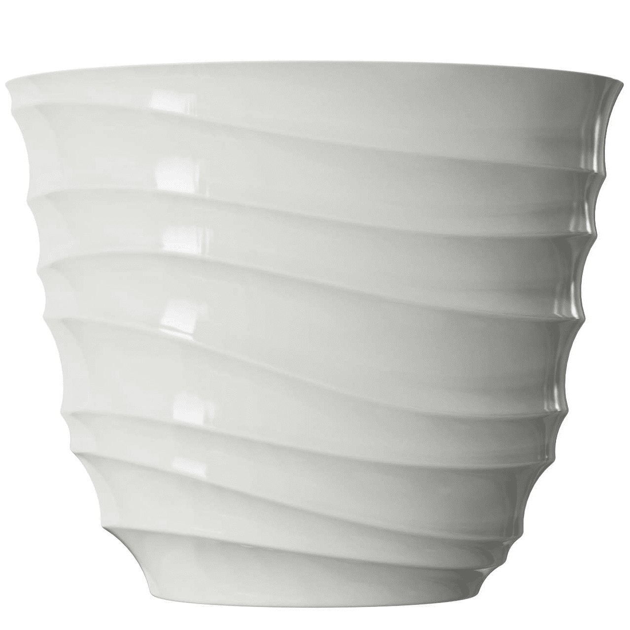 Mainstays Capri 14" x 14" x 11.5" Round Vanilla Dream Plastic Planter