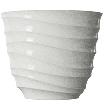 Mainstays Capri 14" x 14" x 11.5" Round Vanilla Dream Plastic Planter