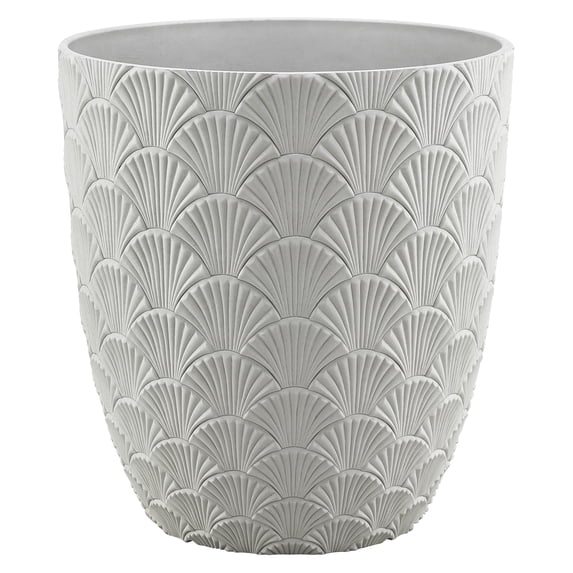 Mainstays Isla 14" x 14" x 14.77" Round Vanilla Dream Plastic Planter