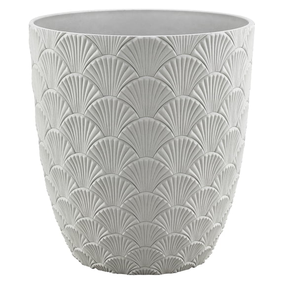 Mainstays Isla 14" x 14" x 14.77" Round Vanilla Dream Plastic Planter