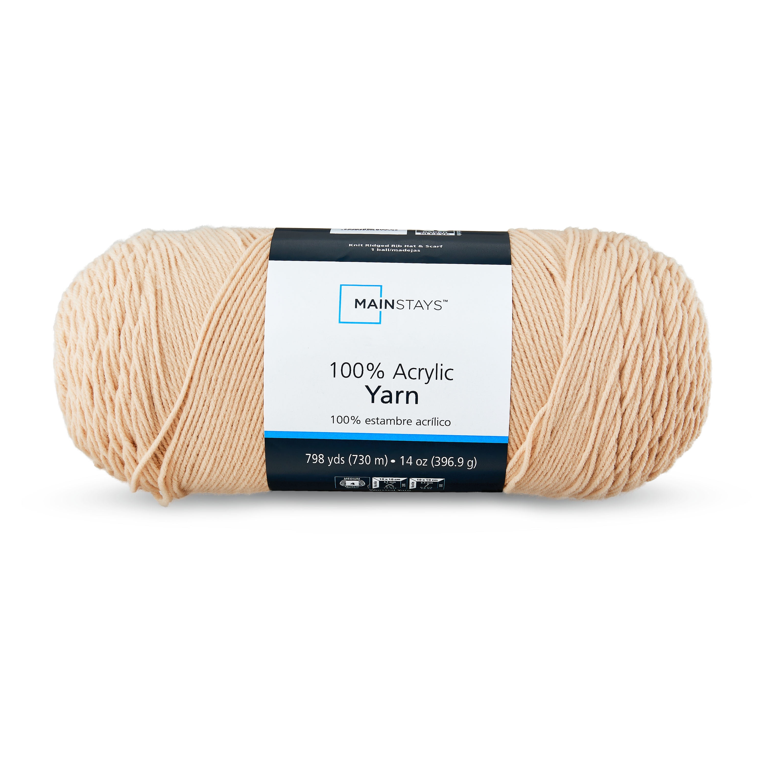 Mainstays Medium 100% Acrylic Buff Yarn 14 oz 798 Yards for