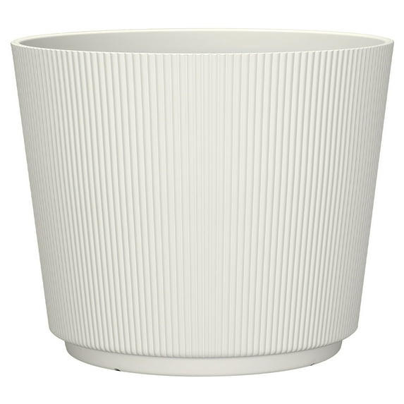 Mainstays Parker 13.9" x 13.9" x 11.4" Round Vanilla Dream 100% Recycled Resin Planter