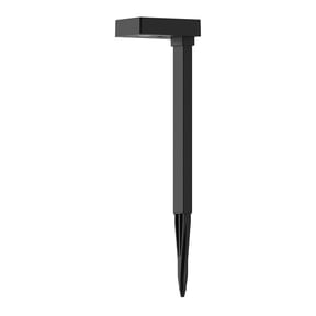 Mainstays Solar Powered Black Modern Edge LED Pathway Light and Landscape Light, 15 Lumens