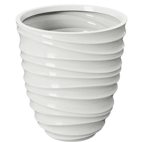 Mainstays Capri 16 in x 16 in x 18 in Round White Plastic Planter