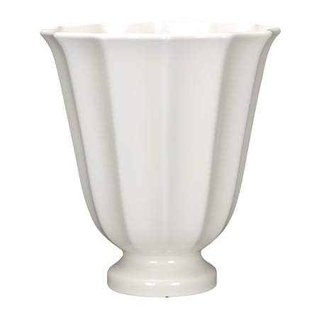 Mainstays Charlotte 16" x 16" x 17.5" Tall Round Vanilla Dream 100% Recycled Resin Planter Urn