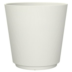 Mainstays Parker Round Planter, Vanilla Dream, 100% Recycled Resin, 15.9 in x 15.9 in x 15.8 in