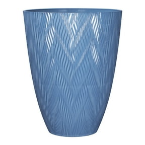 Mainstays River 16" x 16" x 20" Tall Round Blue Paradise 100% Recycled Resin Planter