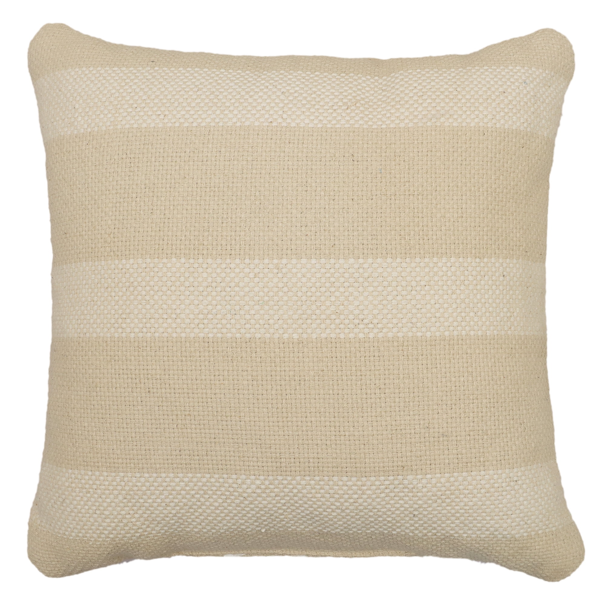 Mainstays 18 x 18 Decorative Striped Pillow in Neutral Tones
