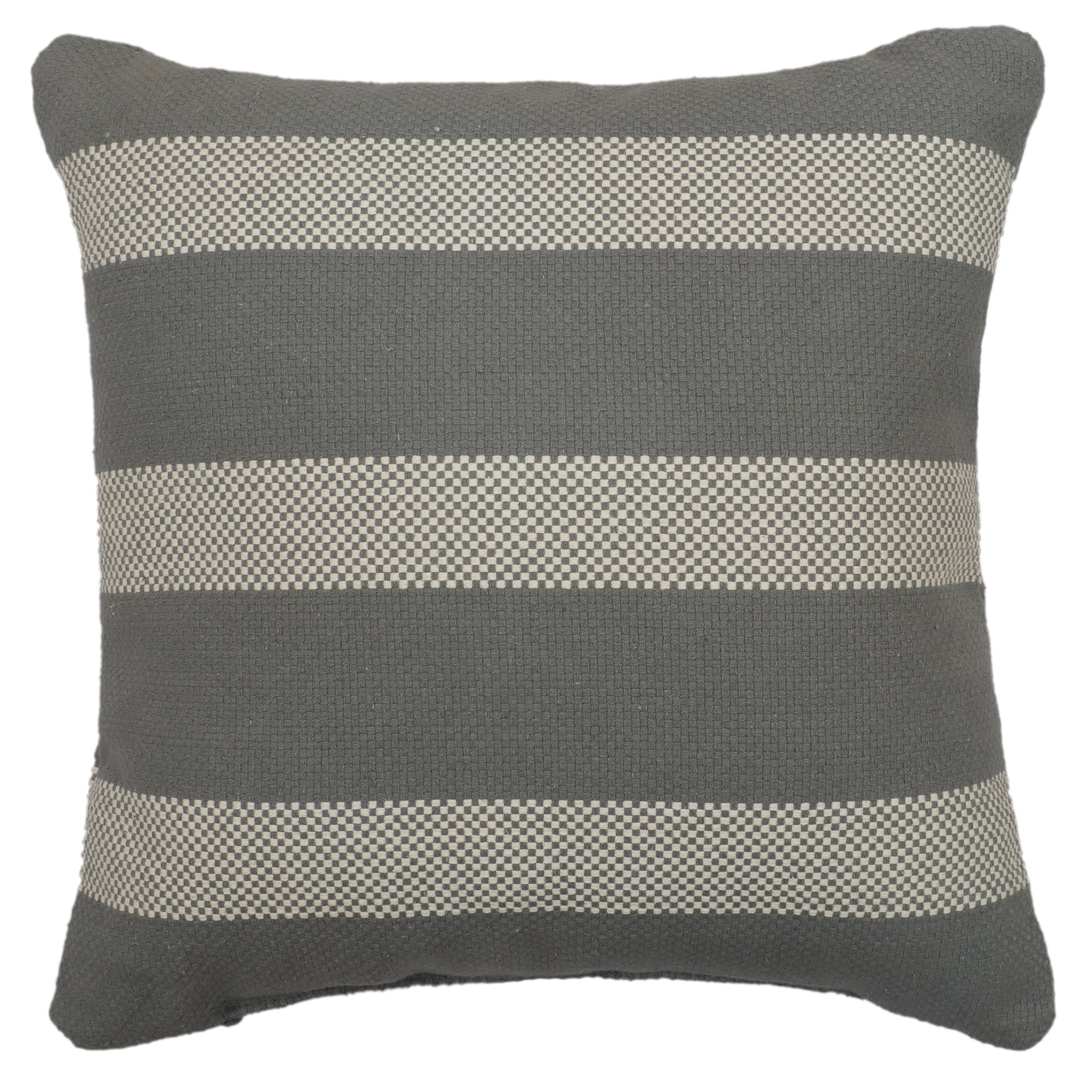 Mainstays Elegant Striped Decorative Pillow, 18" x 18" Decorative Pillow, Silver