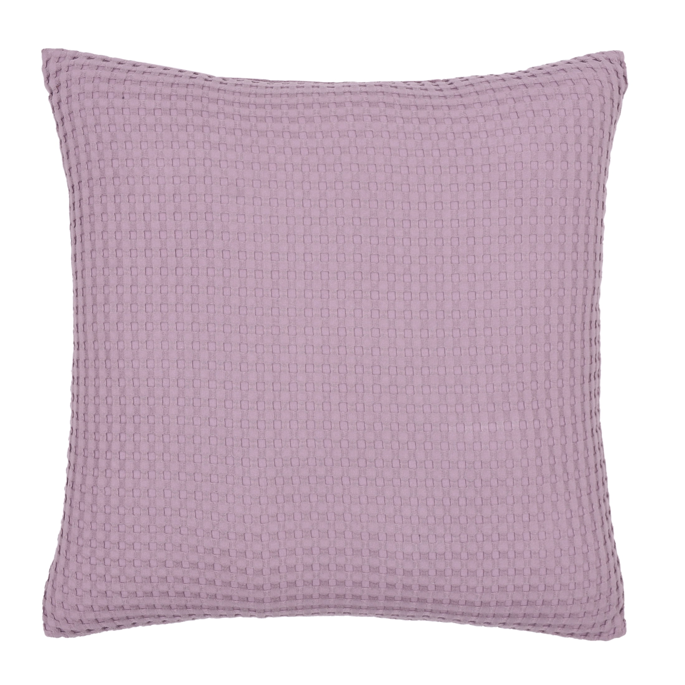 Mainstays Waffle Knit Pillow, 18" x 18", Purple