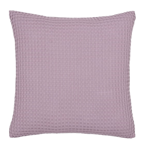 Mainstays Waffle Knit Pillow, 18" x 18", Purple
