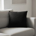thumbnail image 1 of Mainstays Waffle Pillow Cover, 18" x 18", 2 pack, Rich Black, 1 of 8