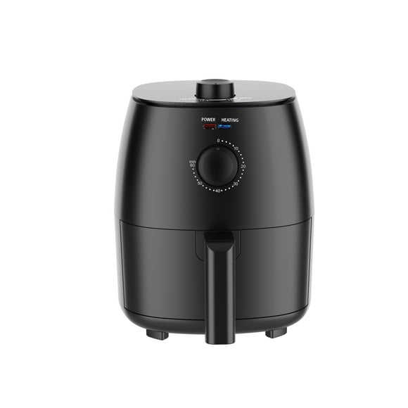 Mainstays 2.2 Qt Air Fryer in Arctic Black with Non-Stick Basket