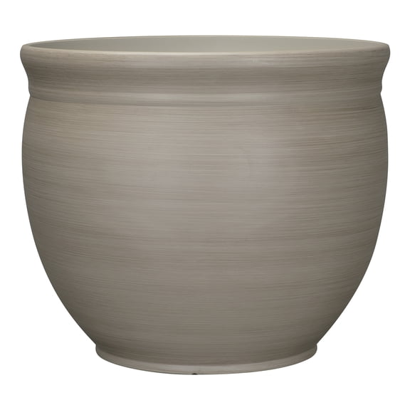 Mainstays Sienna 19.9" x 19.9" x 16.7" Round Birch Gray 100% Recycled Resin Planter