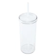 thumbnail image 1 of Mainstays 20oz Plastic Clear Tumbler with Screw Top Lid and Straw, 1 of 9