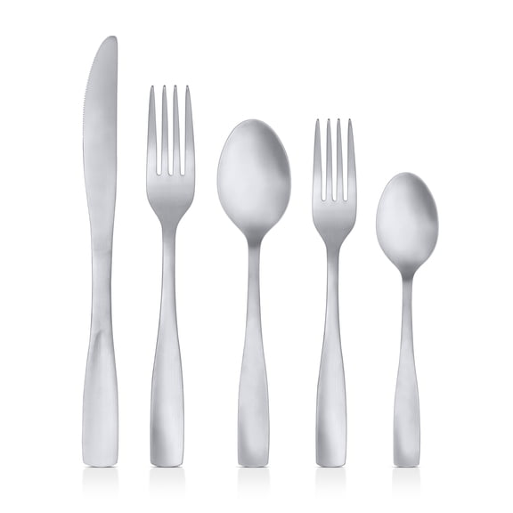 MS 20PC Elisa Cutlery Flatware Set - Service for 4, Silver Finish, 20 Piece